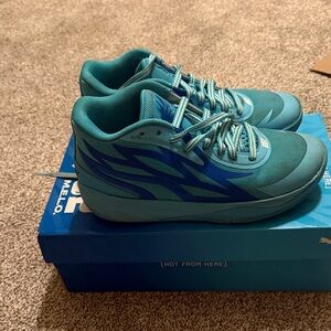 Melos Puma Aqua and Navy Athletic Shoes